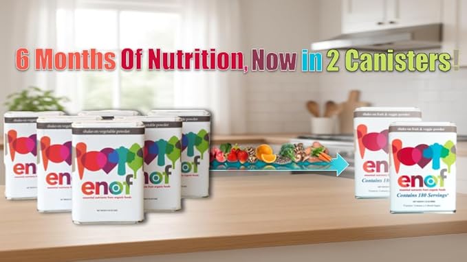 ENOF Organic Fruit and Vegetable Powder Supplement Kids &amp Adults | 10 Clean Ingredients - Strawberry Spinach | Gluten &amp GMO Free Vegetable Powder for Kids | 360 Servings 6 Mo. Supply Made i
