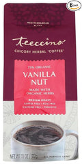 Teeccino Mediterranean Herbal Coffee - Vanilla Nut44 11 Ounce44 Case Of 6