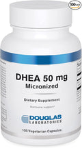 Douglas Laboratories DHEA 50 mg Capsules - Micronized - Supports Hormone Balance Immunity Brain Bone Health &amp Metabolism* - Non-GMO - 100 Vegetarian Capsules