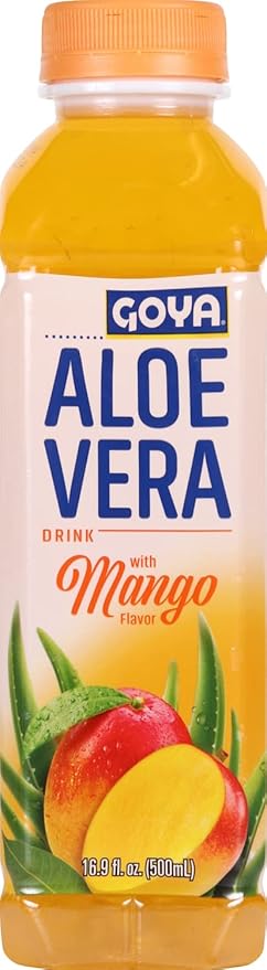 Goya Foods Aloe Vera Drink With Mango Flavor 16.9 Fl Oz (Pack of 12)