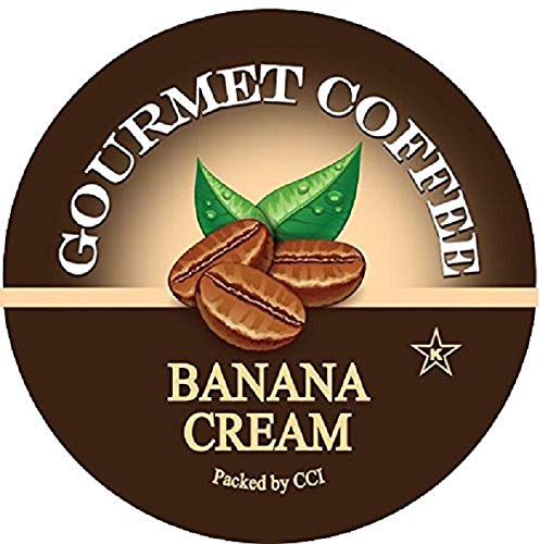 Banana Cream Flavored Coffee Pods - 100 Count Gourmet Single Serve Cups Compatible with Keurig Brewers - Smooth Creamy Banana Medium Roast