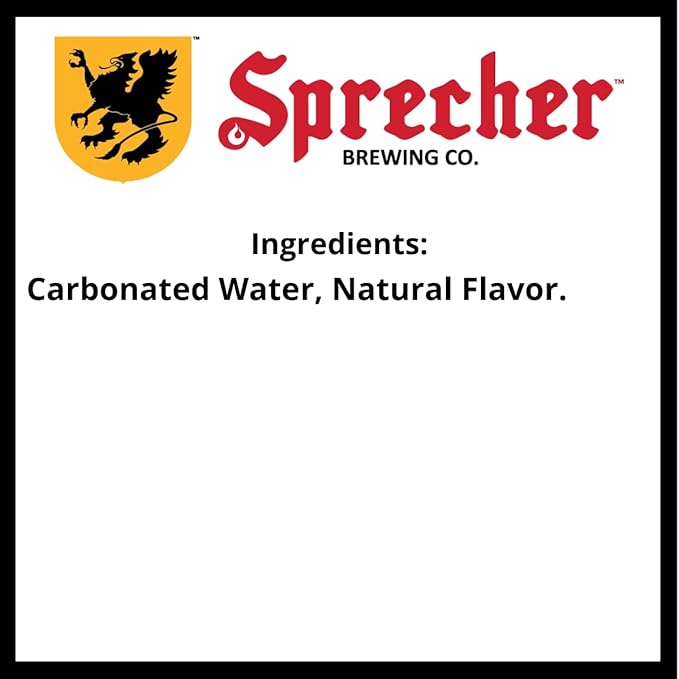Sprecher Red Raspberry Sparkling Water Zero Sugar and Zero Calories 100% Natural Flavor Crisp Refreshing Craft Sparkling Water in 12 fl oz Glass Bottles 12 Pack