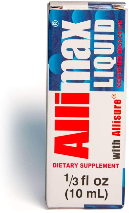 Allimax Nutraceuticals Liquid Supplement – 0.33 fl oz | 100% Stabilized Allicin Extract Plant-Based Garlic Supplement for Natural Immune Support Non-GMO Vegan Made in UK