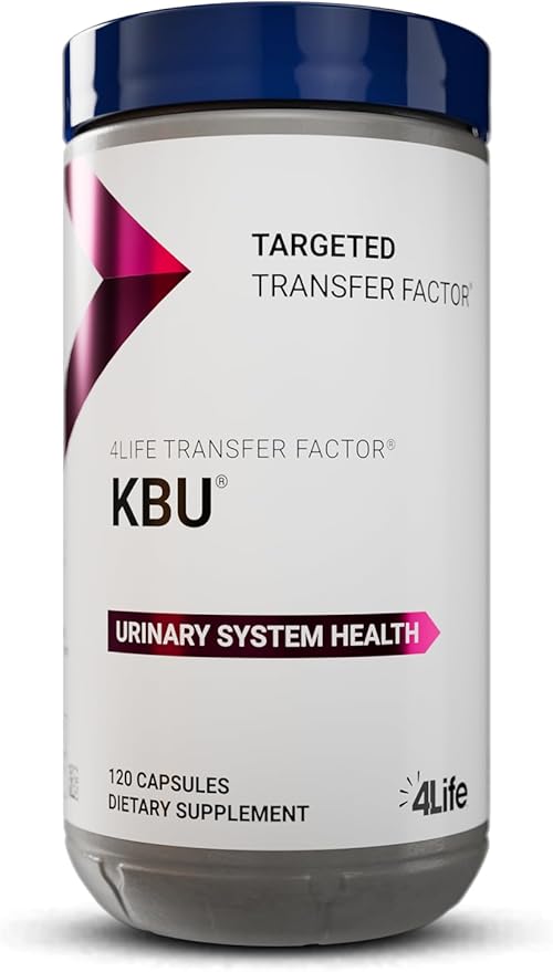 4Life KBU Urinary Supplement Transfer Factor for Bladder &amp Kidney Health with Cranberry Blueberry Dandelion &amp Juniper Berry - 120 Veggie Capsules