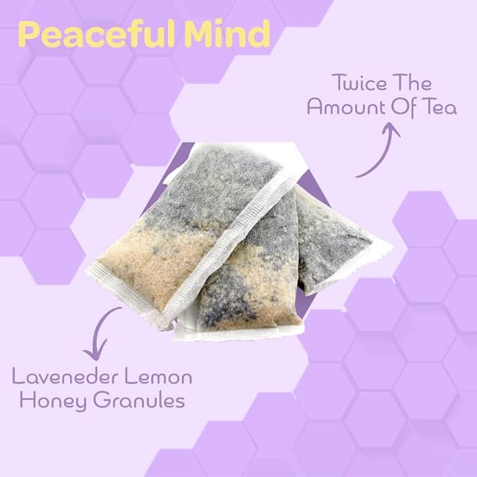 True Honey Teas Peach Hibiscus Tea Bags - All Natural Organic Rooibos with Dried Peach Juice - Herbal Caffeine-Free Blended with Honey Crystals - 24 Count