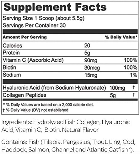 Collagen For Her - Marine Collagen Beauty Blend - Hydrolyzed Collagen Protein Powder Hyaluronic Acid Biotin Vitamin C | Hair Skin Nail Supplement for Women (30 Servings)