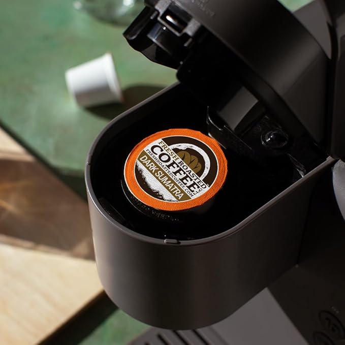 Fresh Roasted Coffee Dark Sumatra Mandheling |100% Single Origin | Dark Roast 72 Pods for K Cup Brewers