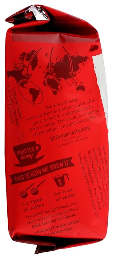 Equal Exchange Organic Coffee Whole Bean French Roast 10 Oz (Pack of 6)