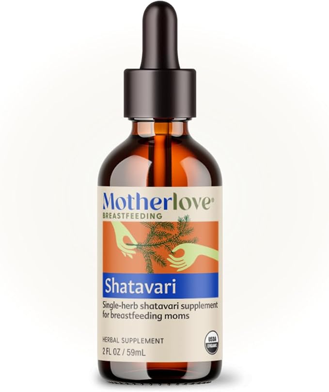 Motherlove Shatavari (2 oz Tincture) Lactation Supplement to Support Breast Milk Supply During Menstruation and to Seek Balance During Hormonal Shifts—Non-GMO Organic Herbs Vegan Kosher