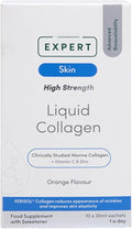 H and B Expert Marine Collagen Orange Liquid 10 Sachets (Total11.40 oz)for Hair &amp Skin Health