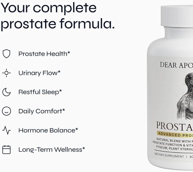 Prostate Supplement for Men - Saw Palmetto 200mg Pygeum Plant Sterols - Supports Prostate Health Urinary Flow Bladder Function - Mushroom Blend Zinc Selenium - Vegan Non-GMO - 60 Capsules