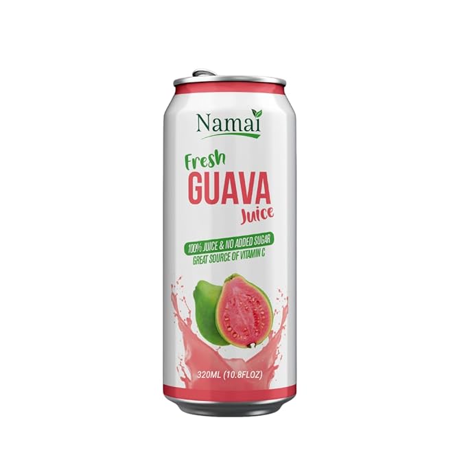 Namai 100% All Natural Pure Guava Juice No Added Sugar No Preservatives Pack of 24