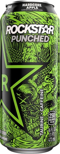 Rockstar Energy Drink Hardcore Apple 16 Fl Oz Can