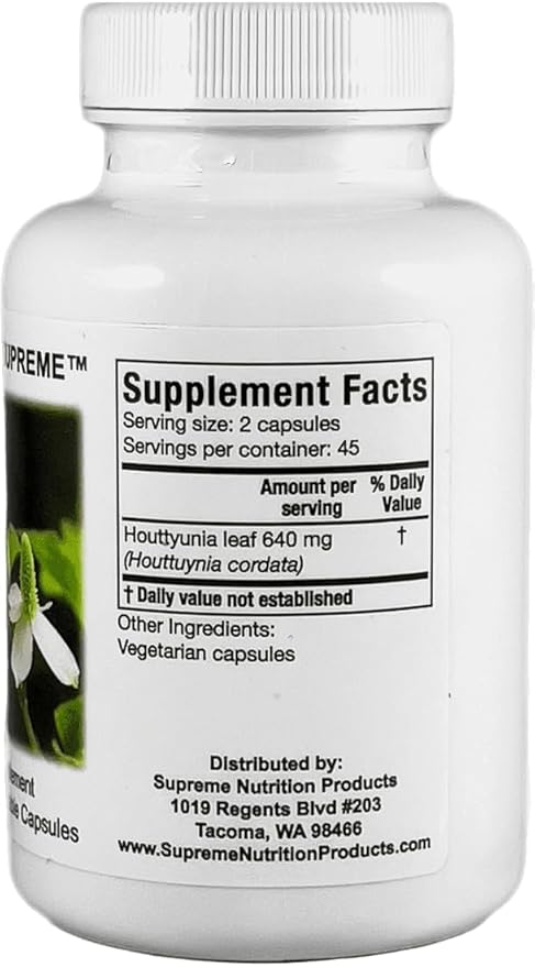 Supreme Nutrition Houttuynia Supreme 90 Pure Herb Vegetarian Capsules (Pack of 2)