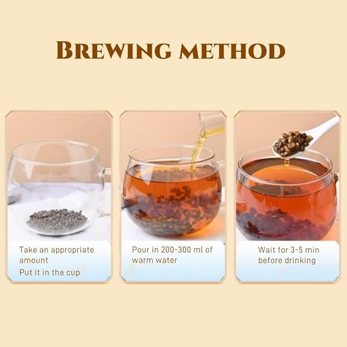 JINQI 2bottles Cassia Seeds Tea- 决明子茶17.63oz/500g(8.81oz/250g*2)Cassia Jue Ming Zi Chinese Herbal Tea Holiday Gifts Tea Gifts