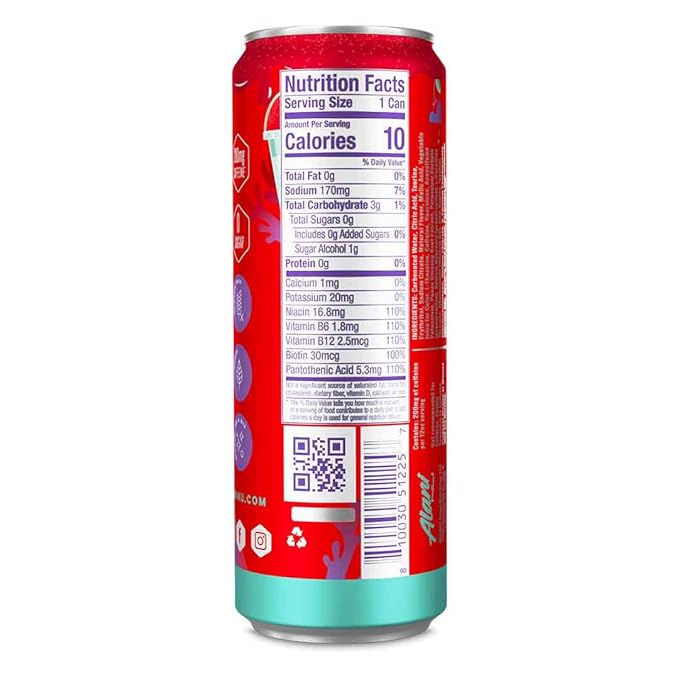 Alani Nu CHERRY SLUSH Sugar Free Low Calorie Energy Drinks | 200mg Caffeine | Antioxidants | Biotin B Vitamins | Zero Sugar | 15 Calories or Less | 12 Oz Cans | 24 Count