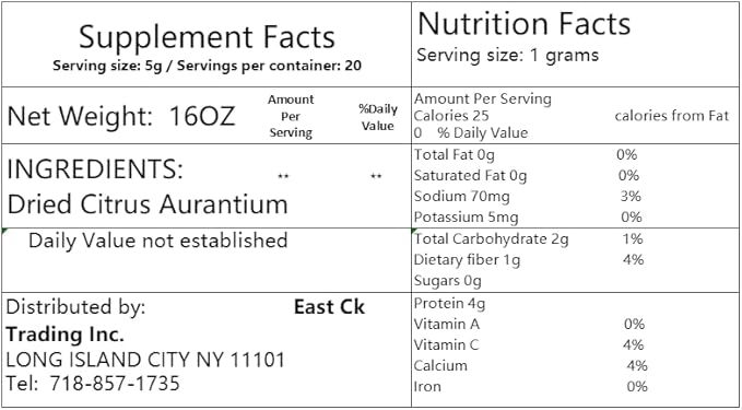 Chinese Herbal Fructus Aurantii Immaturus Immature Bitter Orange Zhi Shi 枳实 (16oz)