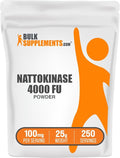 BulkSupplements.com Nattokinase Powder - Natto Powder Nattokinase Supplement Nattokinase 4000 FU - Sourced from Natto Extract 100mg per Serving 25g (0.88 oz) (Pack of 1)