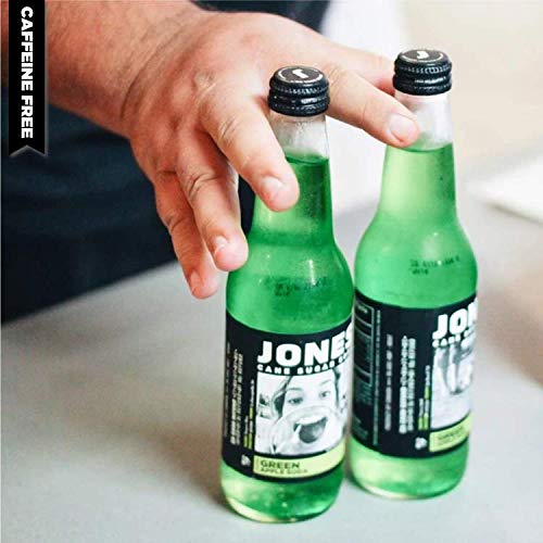 Jones Soda 12 ounce Glass Bottles (Green Apple 12 Bottles)