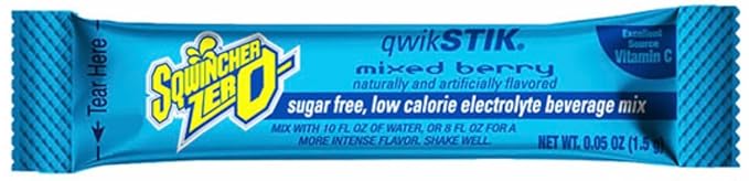 Sqwiincher Zero Sugar - 6 Flavors Pack - Qwik Stik - Sugar-Free Electrolyte Powdered Beverage Mix (300 Pack)