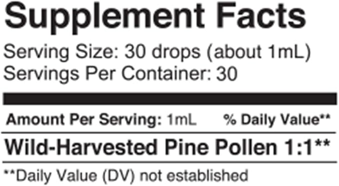 Surthrival: Pine Pollen Pure Potency Extract (1.69 fl oz) Increased Stamina Hormone Balance Energy &amp Endurance Restoration