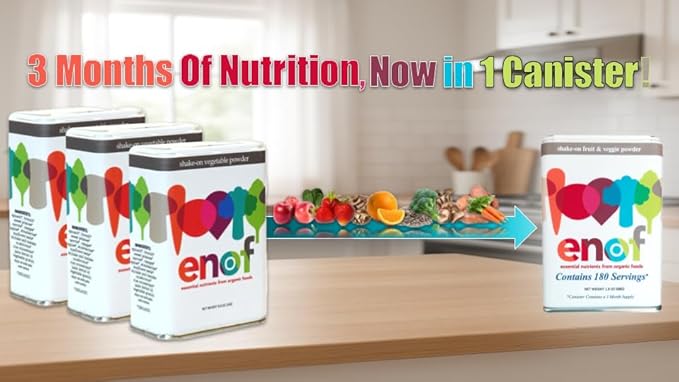 ENOF Organic Fruit and Vegetable Powder Supplement Kids &amp Adults | 10 Clean Ingredients - Strawberry Spinach | Gluten &amp GMO Free Vegetable Powder for Kids | 180 Servings 3 Mo. Supply Made i