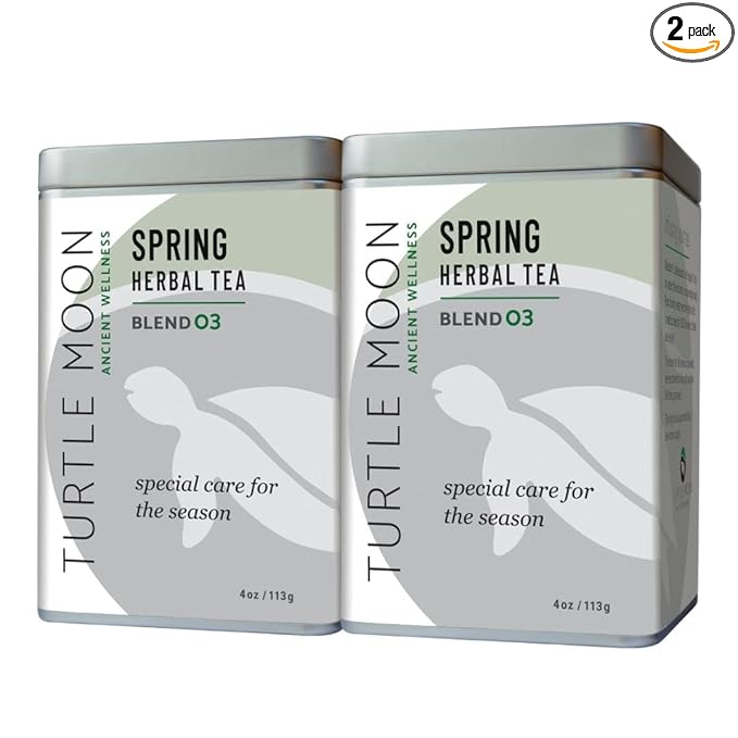Spring Herbal Tea Blend: Loose-Leaf Organic &amp Wildcrafted Healing and Medicinal Two 4 oz. Tins. (8 oz. Total)