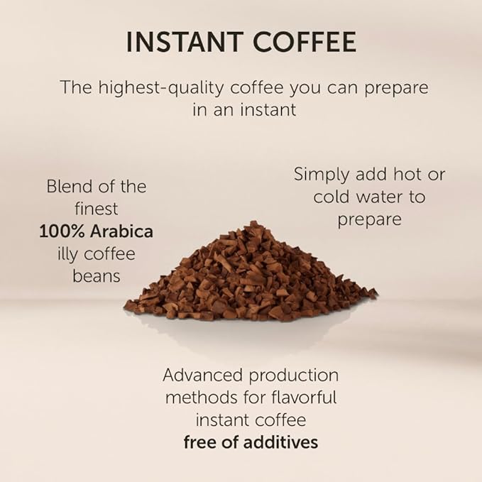 illy Instant Coffee Singles Classico Medium Roast Caramel &amp Orange Blossom Notes 40 Single-Serve Packets (2g Each) - Premium Arabica Coffee