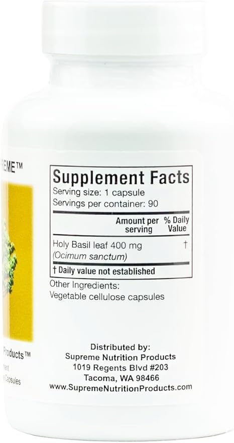 Supreme Nutrition Tulsi Supreme – Holy Basil Capsules - 90 Vegetarian Capsules