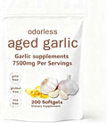 Primus Aged Garlic Extract 7500mg Odorless –200 Softgels | Organic Non-GMO Gluten-Free | Daily Immune for Adults(1pcs)