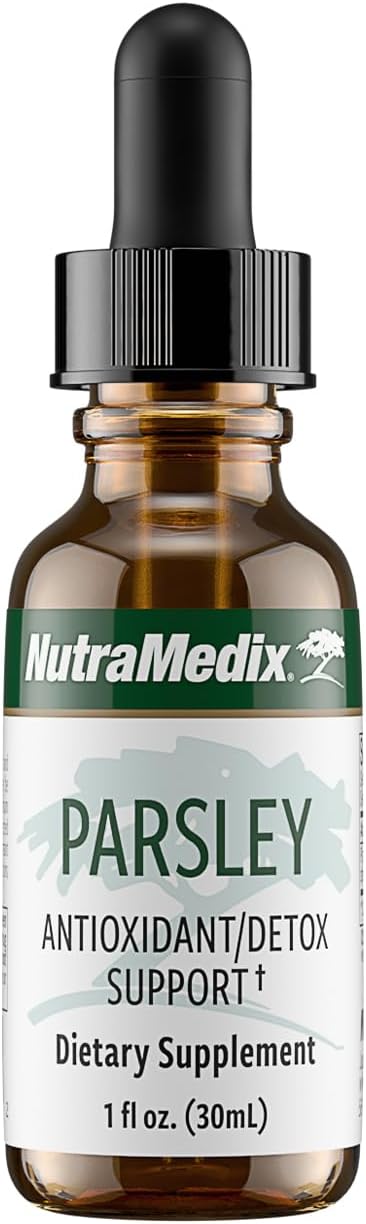 NutraMedix Parsley Herbal Supplement - Parsley Leaf and Stem Extract - Antioxidant Support Body Detox &amp Cleanse Support - Liquid Herbal Supplements for Immune Health (1oz / 30ml)