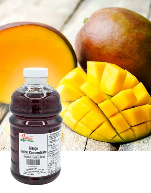 Nature Blessed 100% Pure Mango (Clarified) Fruit Juice Concentrate - 1 Quart (1/32 fl oz bottle) Home Brewing Wine Making Ale Mead Smoothies