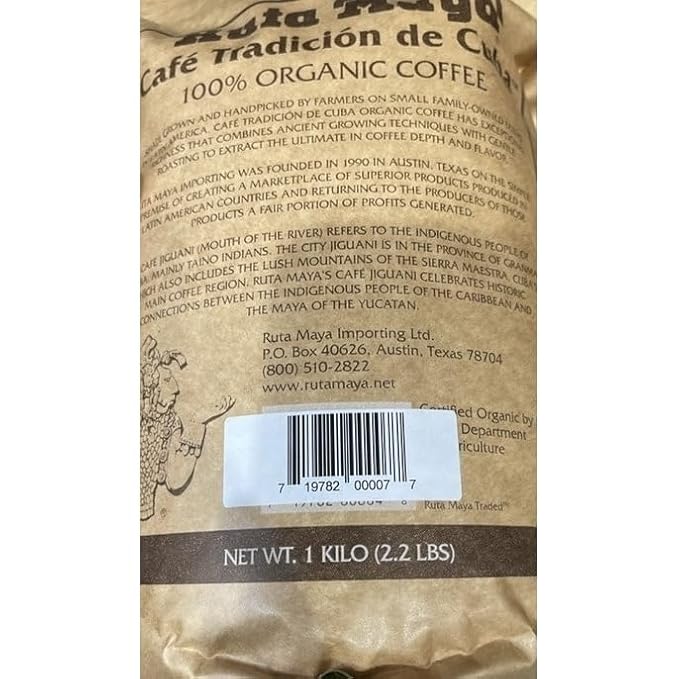 Ruta Maya Organic Whole Bean Espresso Coffee 2.2 Pounds