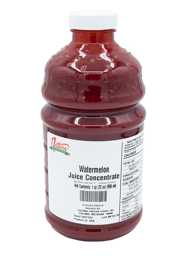 Nature Blessed 100% Pure Watermelon Concentrate - 1 Quart (1/32 fl oz bottle) Applications: Home Wine Making Brewing Distilling Smoothies