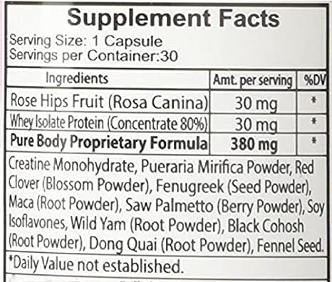 #1 Butt Enhancer and Breast Enhancer Vitamins – Butt Growth &amp Breast Enhancement Pills for Slim Waist Bigger Butt &amp Bigger Breast – PureBody Vitamins All-in-1 BBL Pills for Fast Booty &amp B