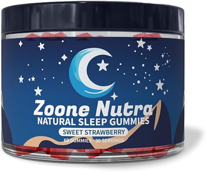 Sleep Gummies for Adults – Melatonin Free Gummies with 5-HTP L-Theanine Magnesium &amp Valerian Root – Vegan Halal Sugar &amp Gluten Free – Sweet Strawberry 60 Count