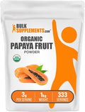 BulkSupplements.com Organic Papaya Fruit Powder - Flavoring Powder Sourced from Carica Papaya Fruit - Gluten Free 3g per Serving 1kg (2.2 lbs) (Pack of 1)