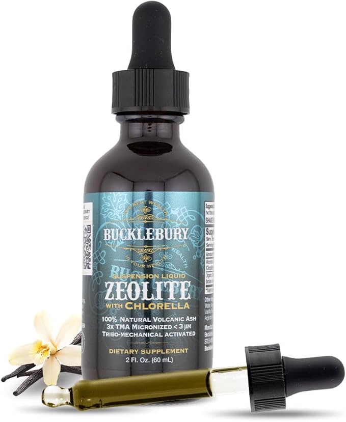BUCKLEBURY Zeolite Liquid Suspension w/Chlorella - Detox Support Immune System and Digestive Tract Health Support for Kids and Adults (60 Servings)
