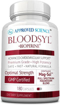 Approved Science Bloodsyl - Supports Blood Flow - Hawthorn Berry Magnesium BioPerine - Vegan - 180 Capsules - Pack of 1