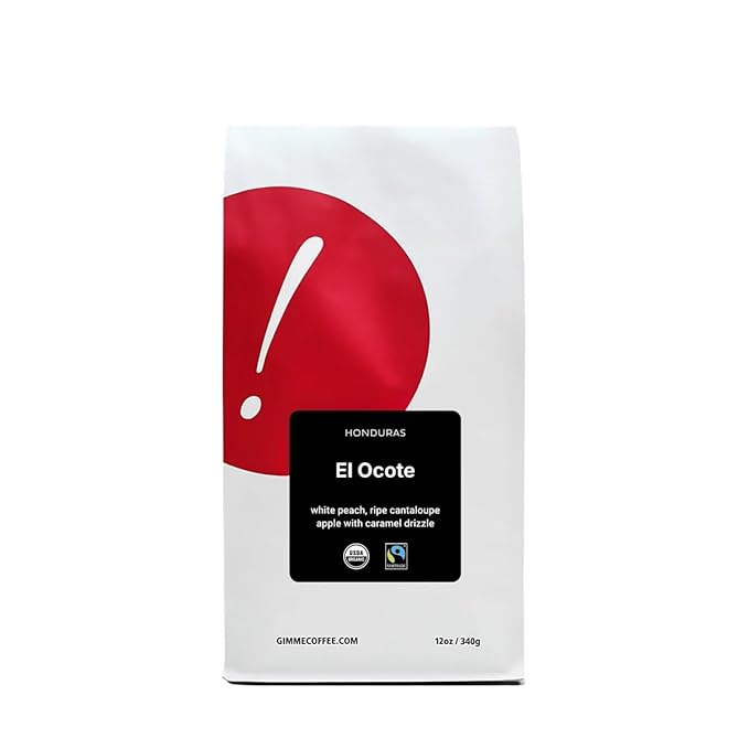 Honduras El Ocote - Certified Fairtrade Organic - Roasted by Gimme! Coffee - Whole Bean Coffee - 2 Pound Bag