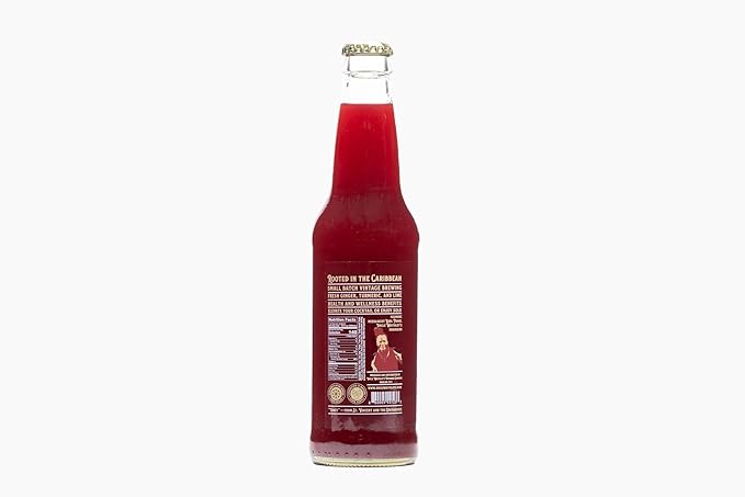 Uncle Waithley's Caribbean Ginger Beer with Hibiscus Mocktails Non-Alcoholic Drinks Ginger Beer Soft Drink Healthy Refreshing Non-Alcoholic Drinks and Beverages (12 Pack 355ml Each)