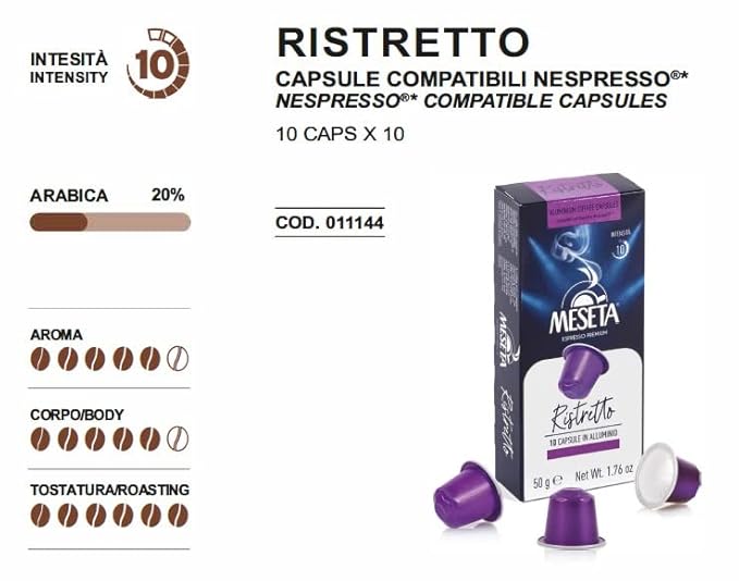 Meseta Aluminium Coffee 30 Variety Capsule Pod Pack - For Use in Nespresso Machines - 30ct