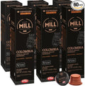 Mill Coffee Colombia Espresso K-fee® compatible with Starbucks Verismo* | 60 Count (6 boxes X 10 Pods) | Medium Roast Single Serve Espresso Pods (60)