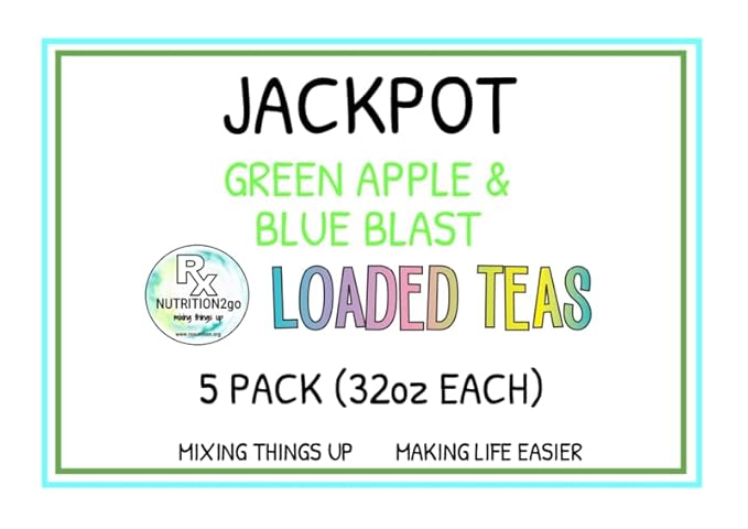 RxNutrition 2go Loaded Energy Tea (5 pack bulk Jackpot)