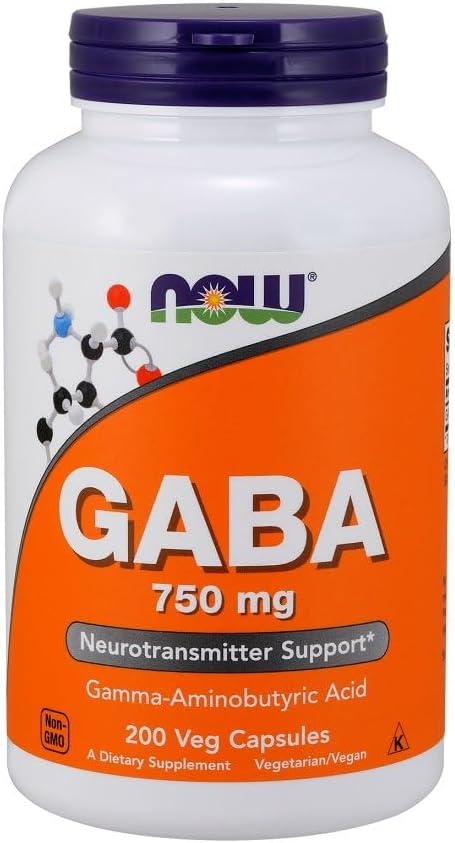 Now GABA 750 mg 200 Veg Capsules
