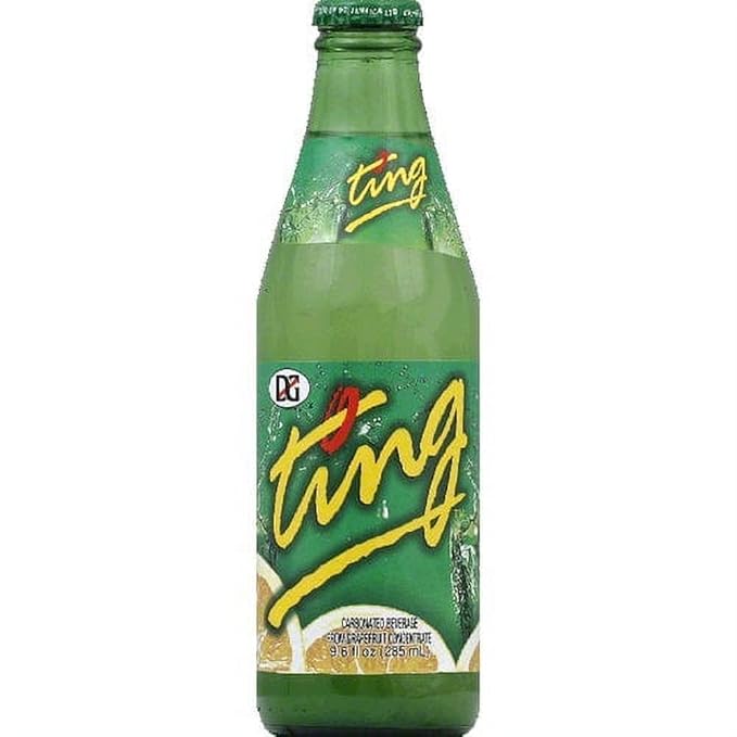 Ting Sparkling Jamaican Grapefruit Flavored Beverage 10.14oz Glass Bottle (Pack of 4 Total of 40.56 Fl Oz)