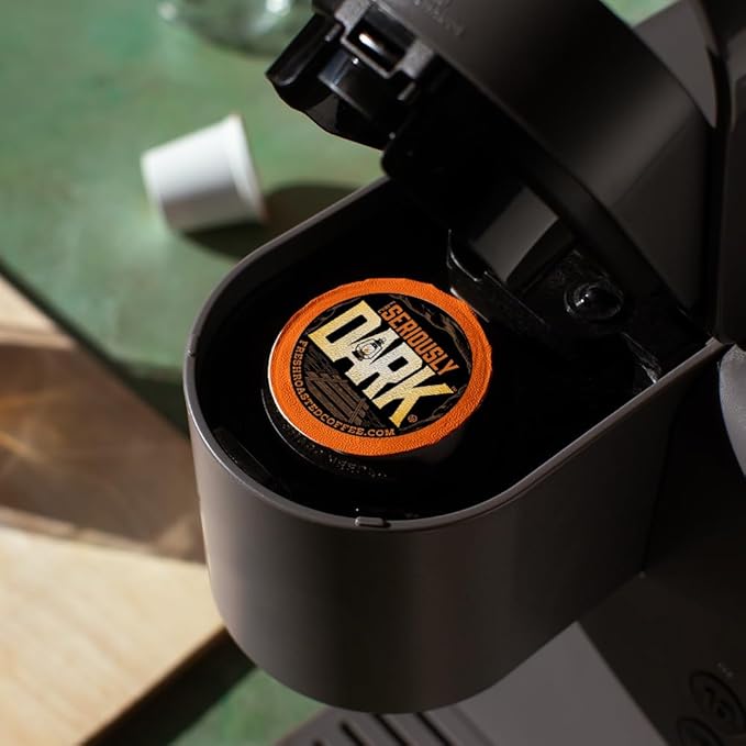 Fresh Roasted Coffee Seriously Dark Artisan Blend Dark Roast 72 Pods for K Cup Brewers