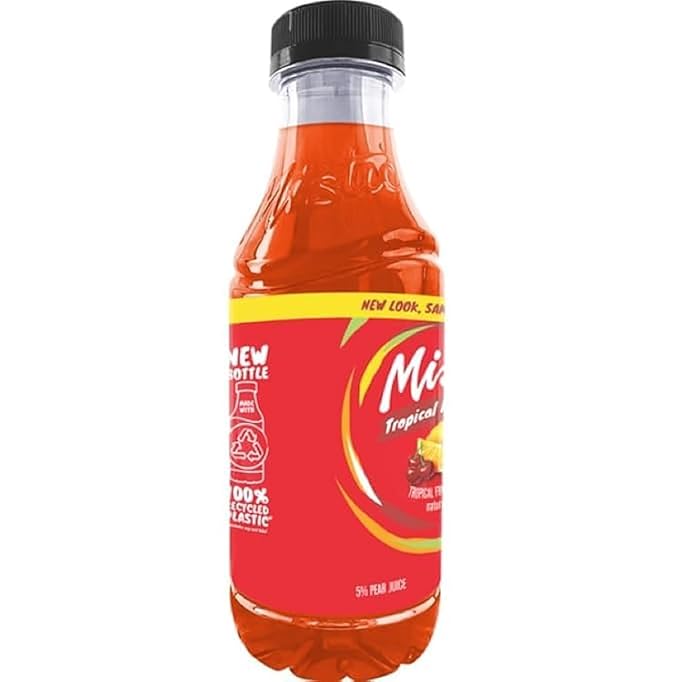 Mis-tic Vibrant Flavor Tropical Fruit punch Juice 16 fl oz - 12 Bottles (Pack of 12 Fruit Punch Tropical)