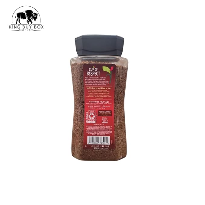 KING BUY BOX 1 PCS cup Bundle with Original Instant Coffee 14 Oz House Blend 2PACK compatible with Taster's Choice