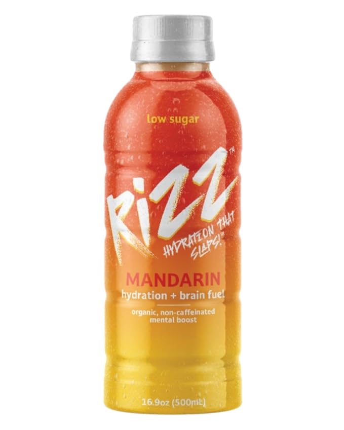 Rizz: Hydration That Slaps Nootropic Drink – 12-Pack Variety (Mandarin Lemon Lime Fruit Punch) | Low Sugar Electrolytes Clean Energy &amp Focus Boost | Performance Hydration for Athletes Gamers &